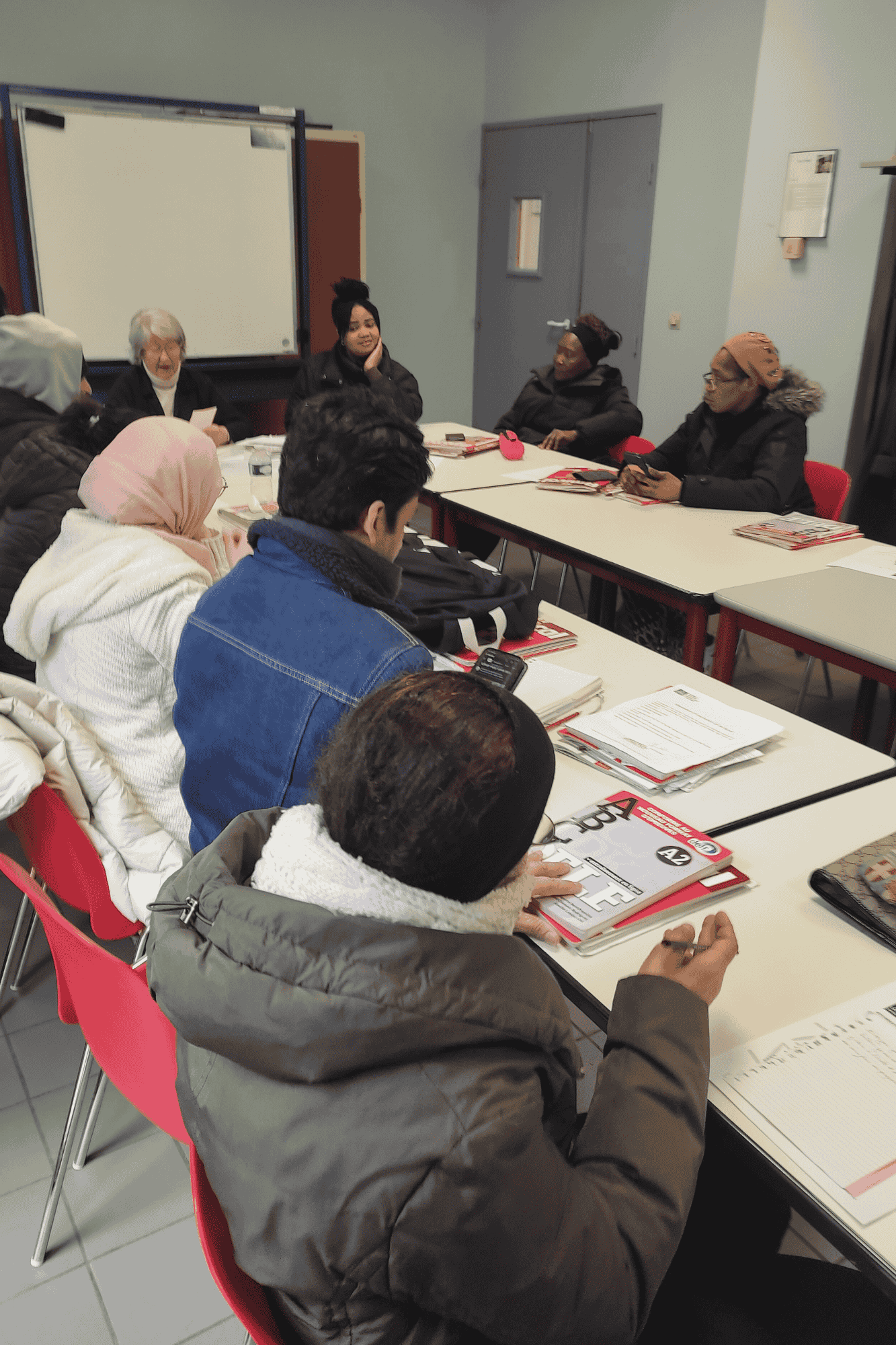 Cours de Français langue étrangère avec les apprenants