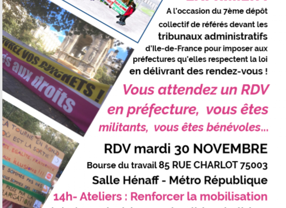 Mobilisation "Bouge ta préfecture" le 30 novembre 2021